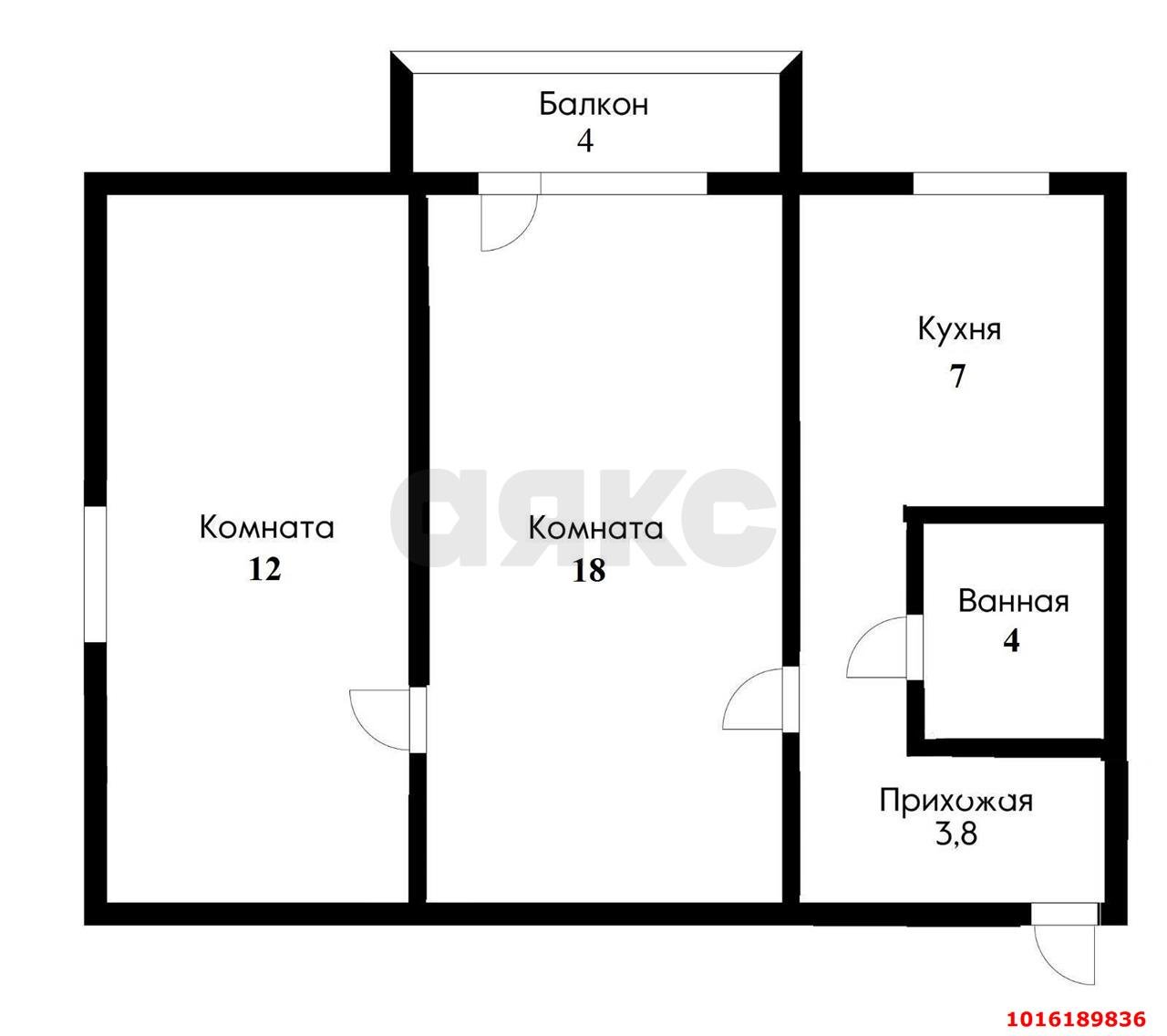 Фото №10: 2-комнатная квартира 45 м² - Краснодар, Прикубанский внутригородской округ, мкр. Авиагородок, ул. Авиагородок, 16