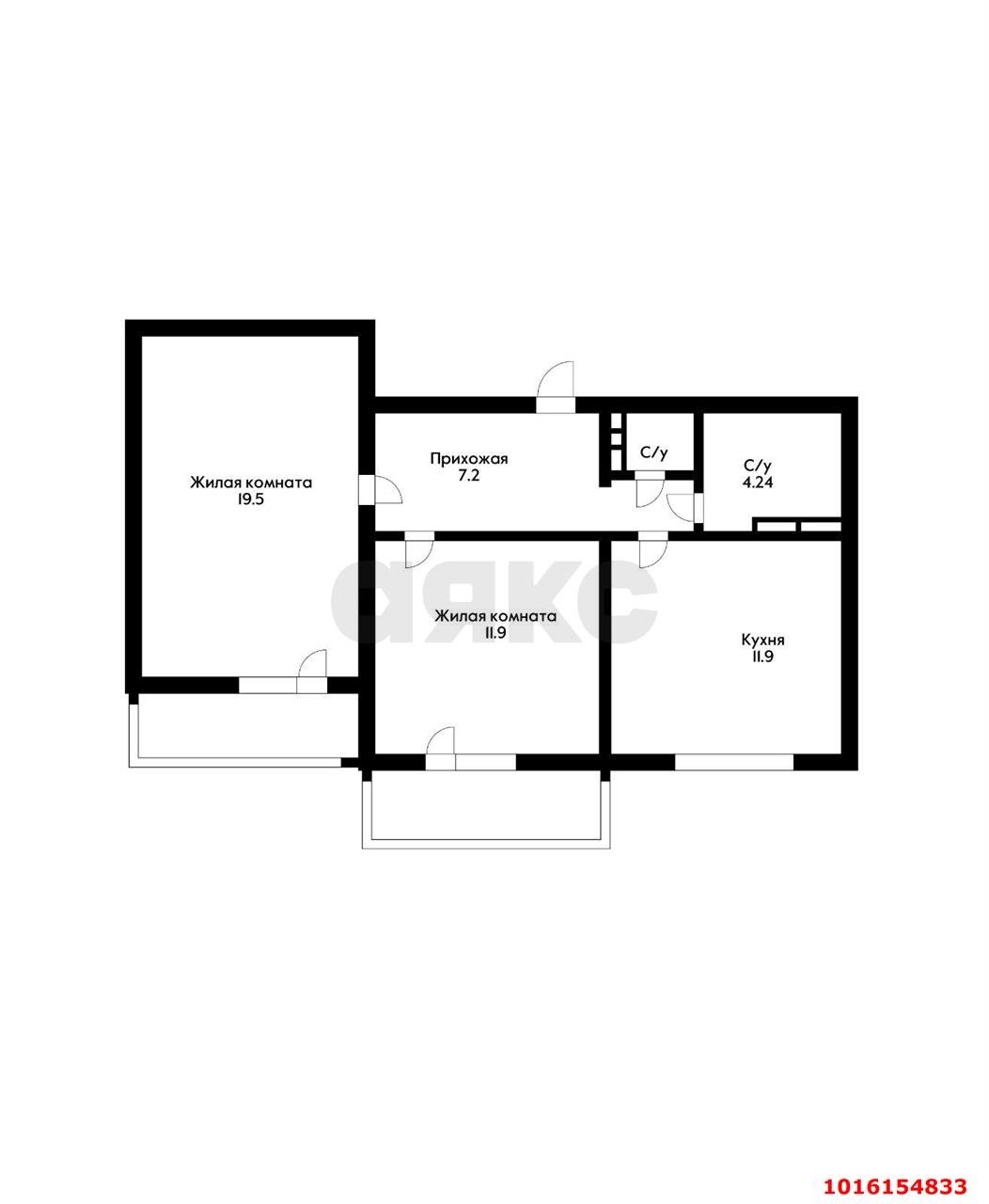 Фото №10: 2-комнатная квартира 60 м² - Краснодар, Гидростроителей, Почтовый, мкр. Карасунский внутригородской округ, пр-кт имени писателя Знаменского, 24