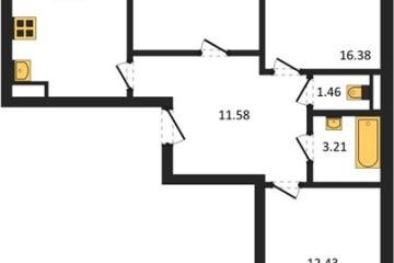 Фото №1: 3-комнатная квартира 79 м² - Краснодар, мкр. жилой комплекс Архитектор, 