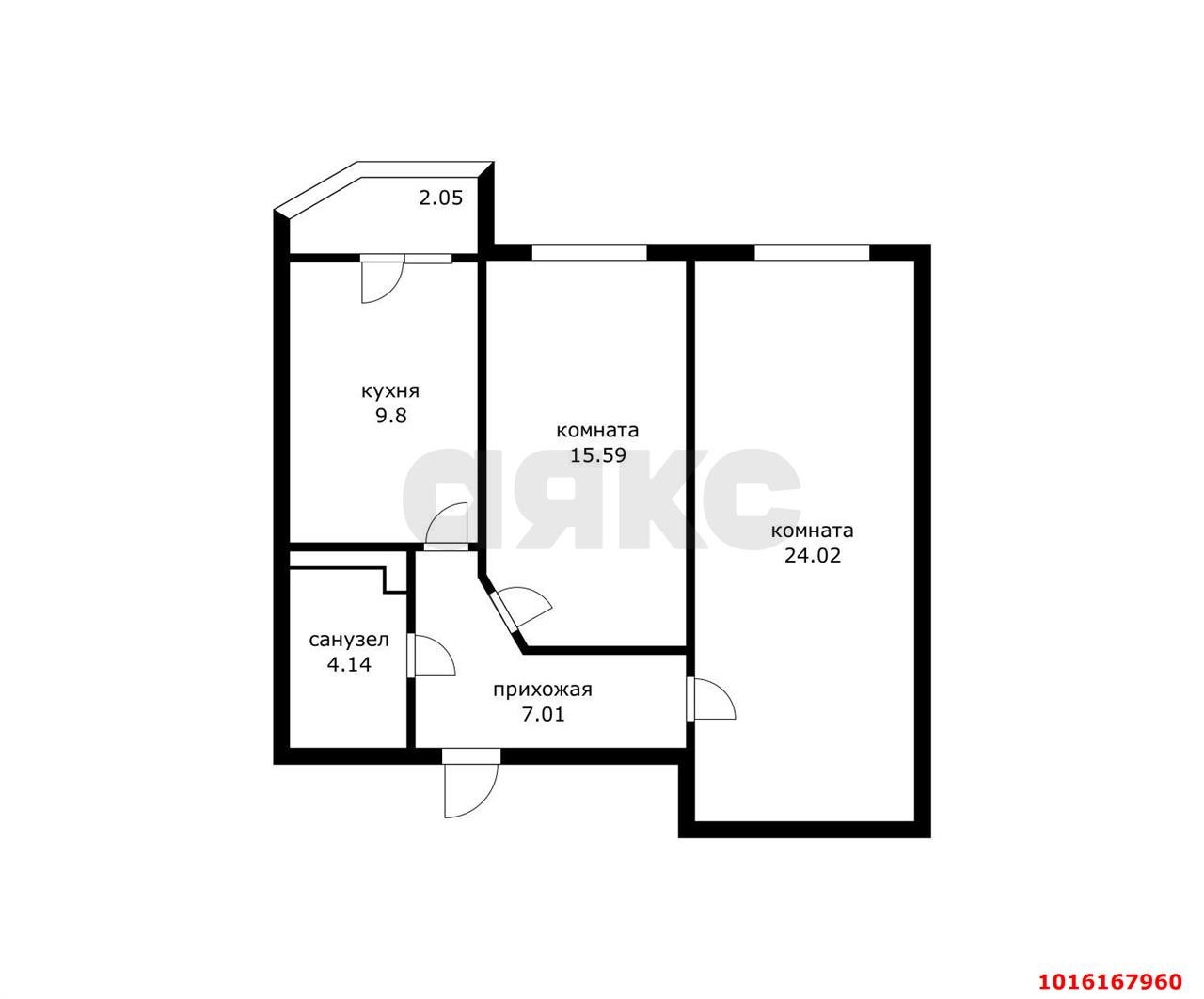 Фото №12: 2-комнатная квартира 65 м² - Краснодар, Россинского, Прикубанский внутригородской округ, мкр. жилой комплекс Видный, ул. Командорская, 3к1