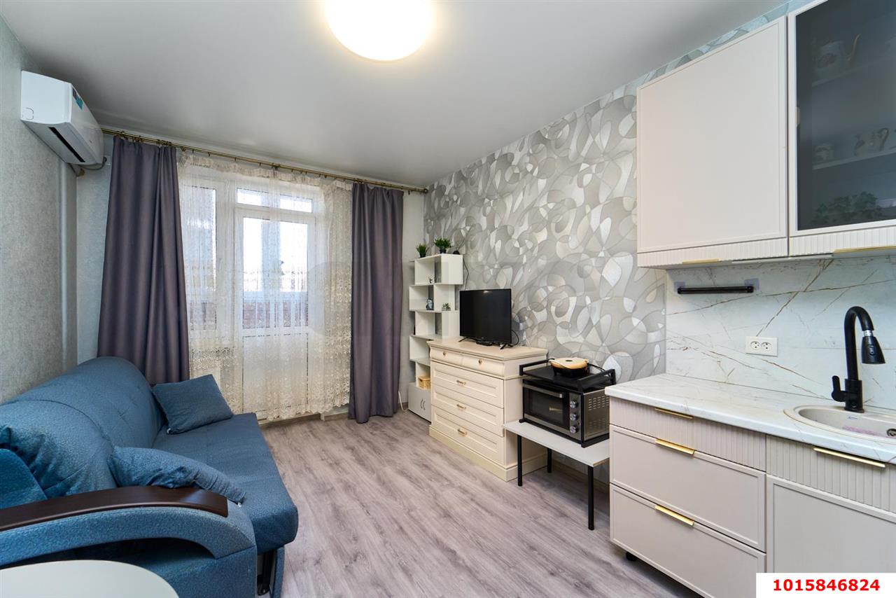 Фото №1: Студия 23 м² - Краснодар, Прикубанский внутригородской округ, Калинино, Завод Радиоизмерительных Приборов, мкр. ЖК Акварели-2, ул. Тепличная, 62/1к1