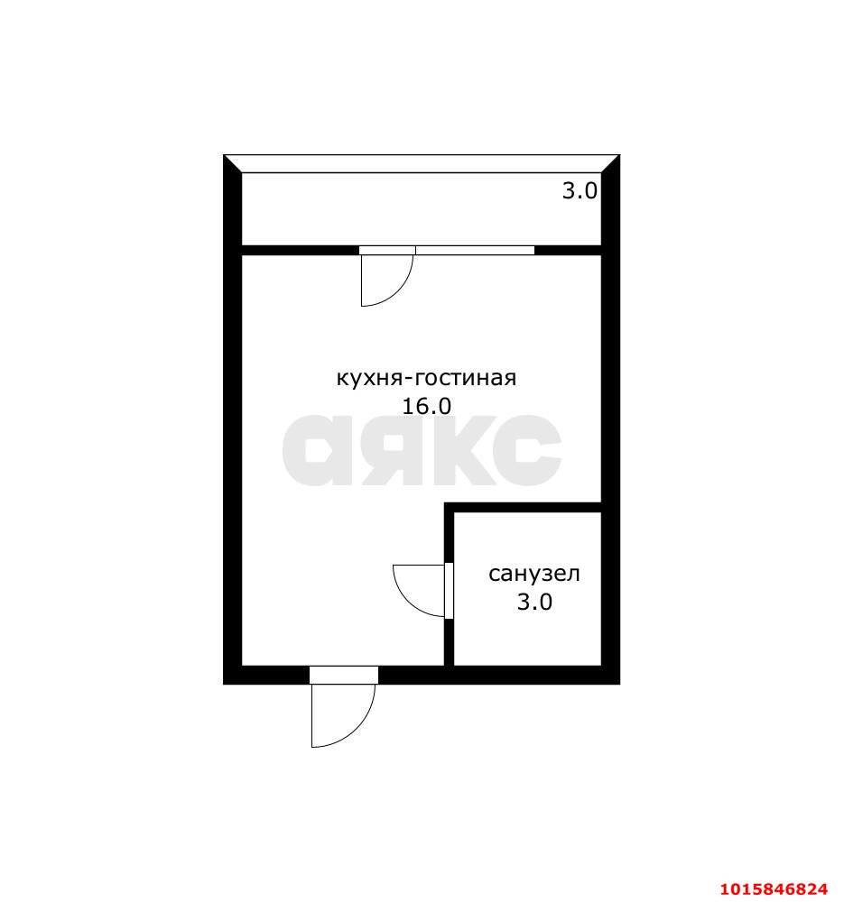 Фото №13: Студия 23 м² - Краснодар, Прикубанский внутригородской округ, Калинино, Завод Радиоизмерительных Приборов, мкр. ЖК Акварели-2, ул. Тепличная, 62/1к1