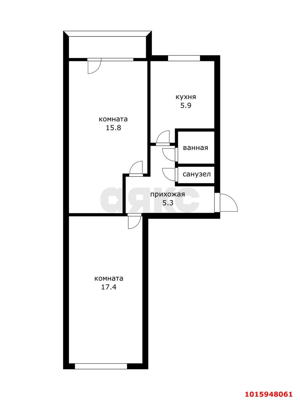 Фото №14: 2-комнатная квартира 51 м² - Краснодар, Карасунский внутригородской округ, мкр. Гидростроителей, ул. Трудовой Славы, 42