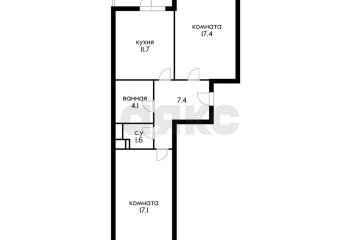 Фото №1: 2-комнатная квартира 61 м² - Краснодар, мкр. жилой комплекс Симфония, ул. Российская, 74