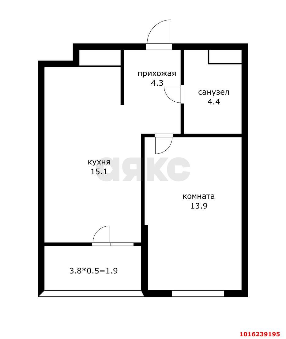 Фото №1: 1-комнатная квартира 39 м² - Козет, Прикубанский внутригородской округ, 2-я Площадка, мкр. жилой комплекс Кремлёвские Ворота, ул. Бжедугская, 4