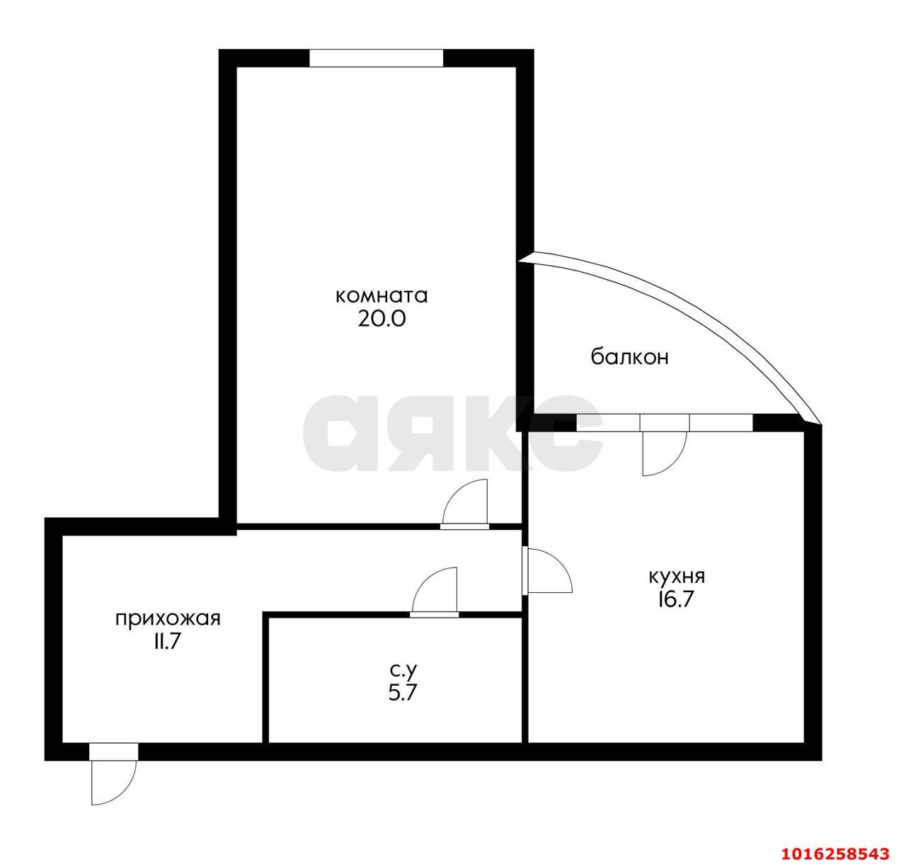 Фото №16: 1-комнатная квартира 53 м² - Краснодар, жилой комплекс Европейский, Кожзавод, мкр. Западный внутригородской округ, ул. Кожевенная, 24