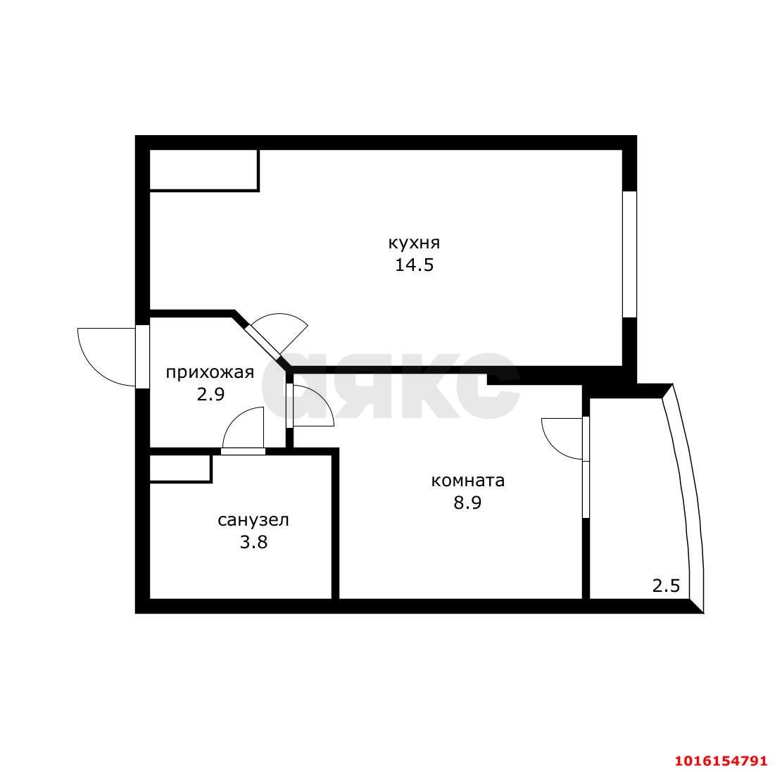 Фото №6: 1-комнатная квартира 31 м² - Краснодар, Прикубанский внутригородской округ, ЖК Лучший, мкр. имени Петра Метальникова, ул. Петра Метальникова, 38