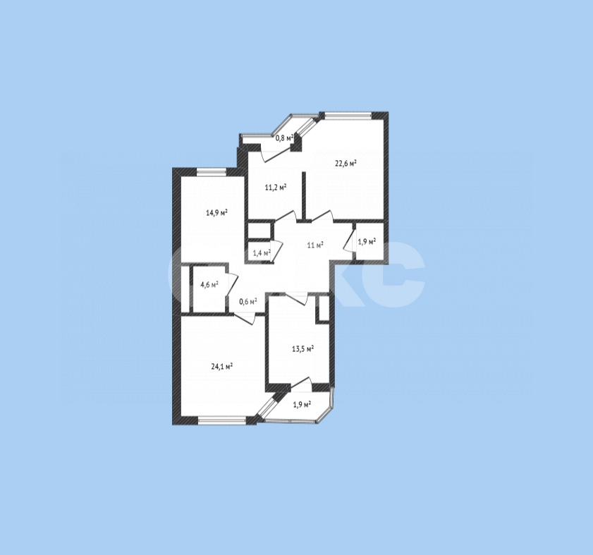 Фото №1: 4-комнатная квартира 114 м² - Луганск, р. Ленинский, ул. Молодёжная, 20