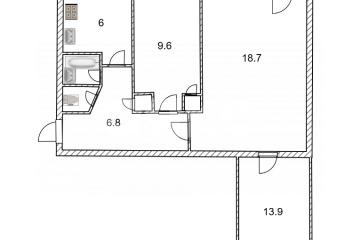 Фото №2: 3-комнатная квартира 59 м² - Симферополь, мкр. 430-й квартал, ул. Ростовская, 14