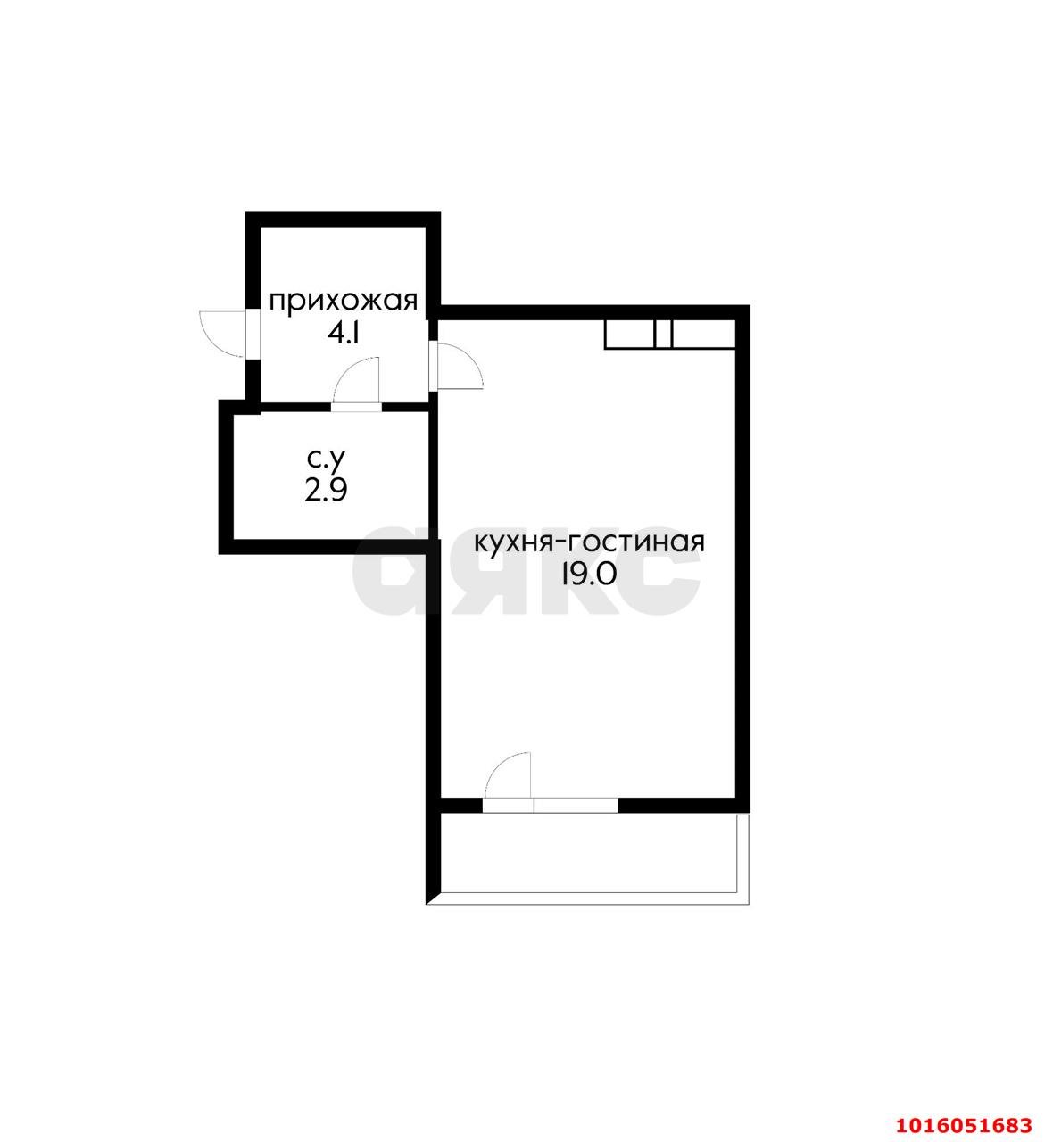 Фото №9: Студия 29 м² - Краснодар, Прикубанский внутригородской округ, мкр. Восточно-Кругликовский, ул. Черкасская, 64