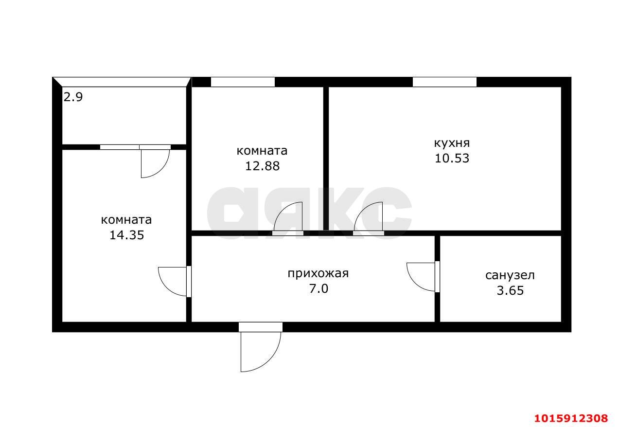 Фото №4: 2-комнатная квартира 49 м² - Краснодар, ул. имени Владимира Жириновского, 7к2