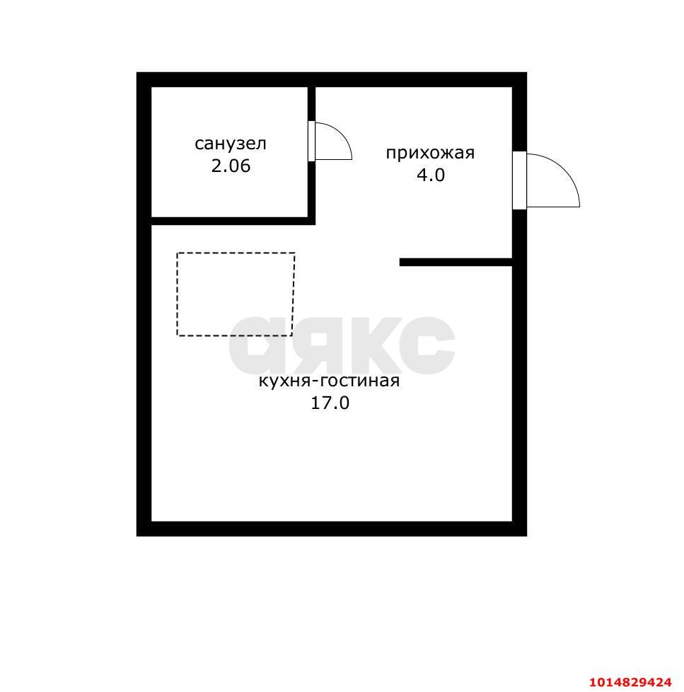 Фото №11: Студия 22 м² - Российский, мкр. Прикубанский внутригородской округ, ул. Бигдая, 17