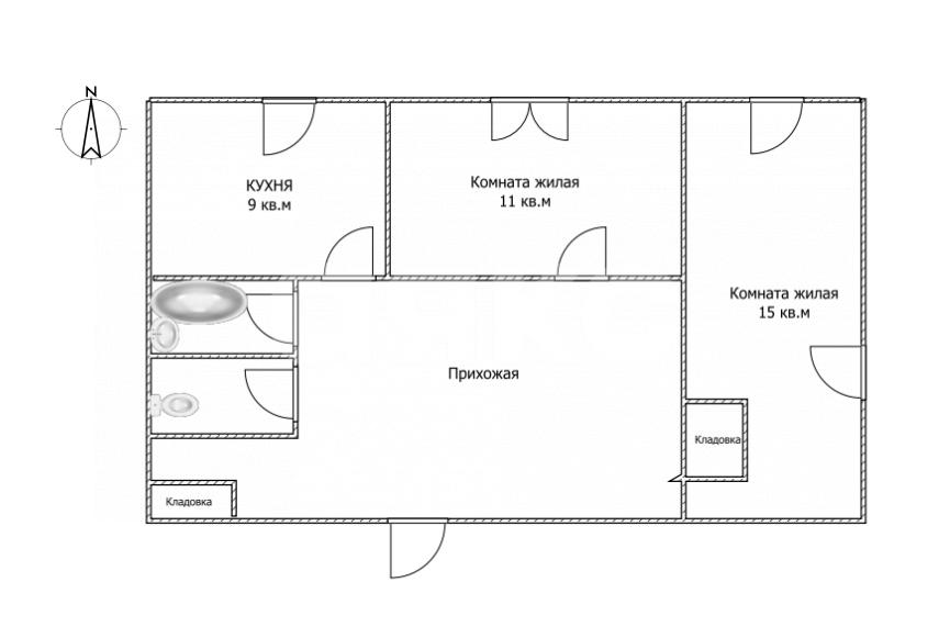 Фото №14: 2-комнатная квартира 47 м² - Майкоп, Восход, мкр. Шоссейная, ул. Шоссейная, 6