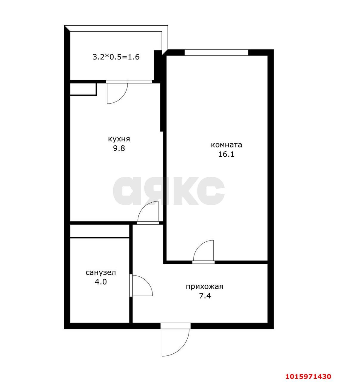 Фото №4: 1-комнатная квартира 41 м² - Краснодар, Прикубанский внутригородской округ, Россинского, мкр. жилой комплекс Дружный-2, б-р Адмиралтейский, 3