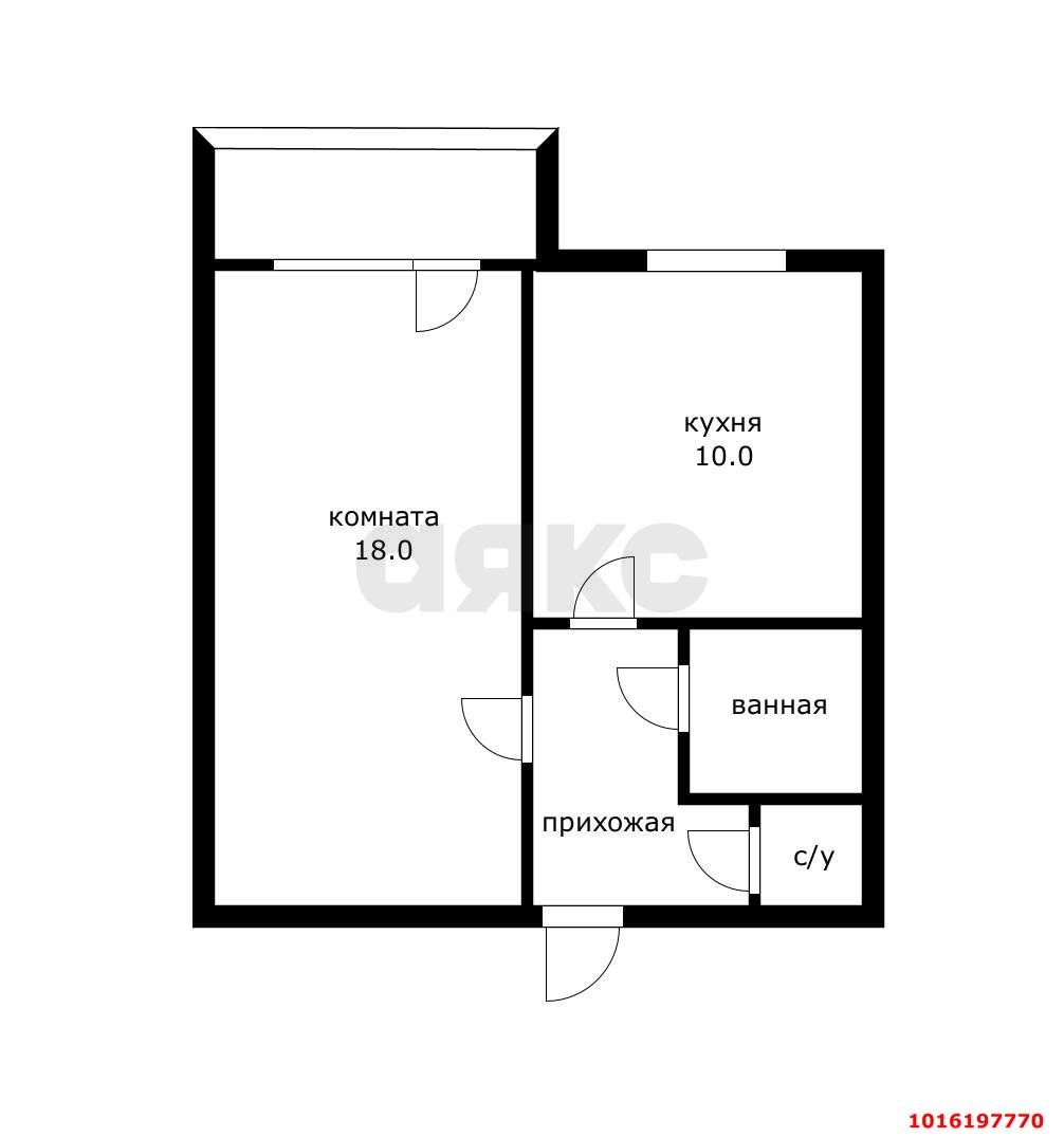 Фото №8: 1-комнатная квартира 42 м² - Краснодар, Западный внутригородской округ, мкр. Юбилейный, ул. Думенко, 4