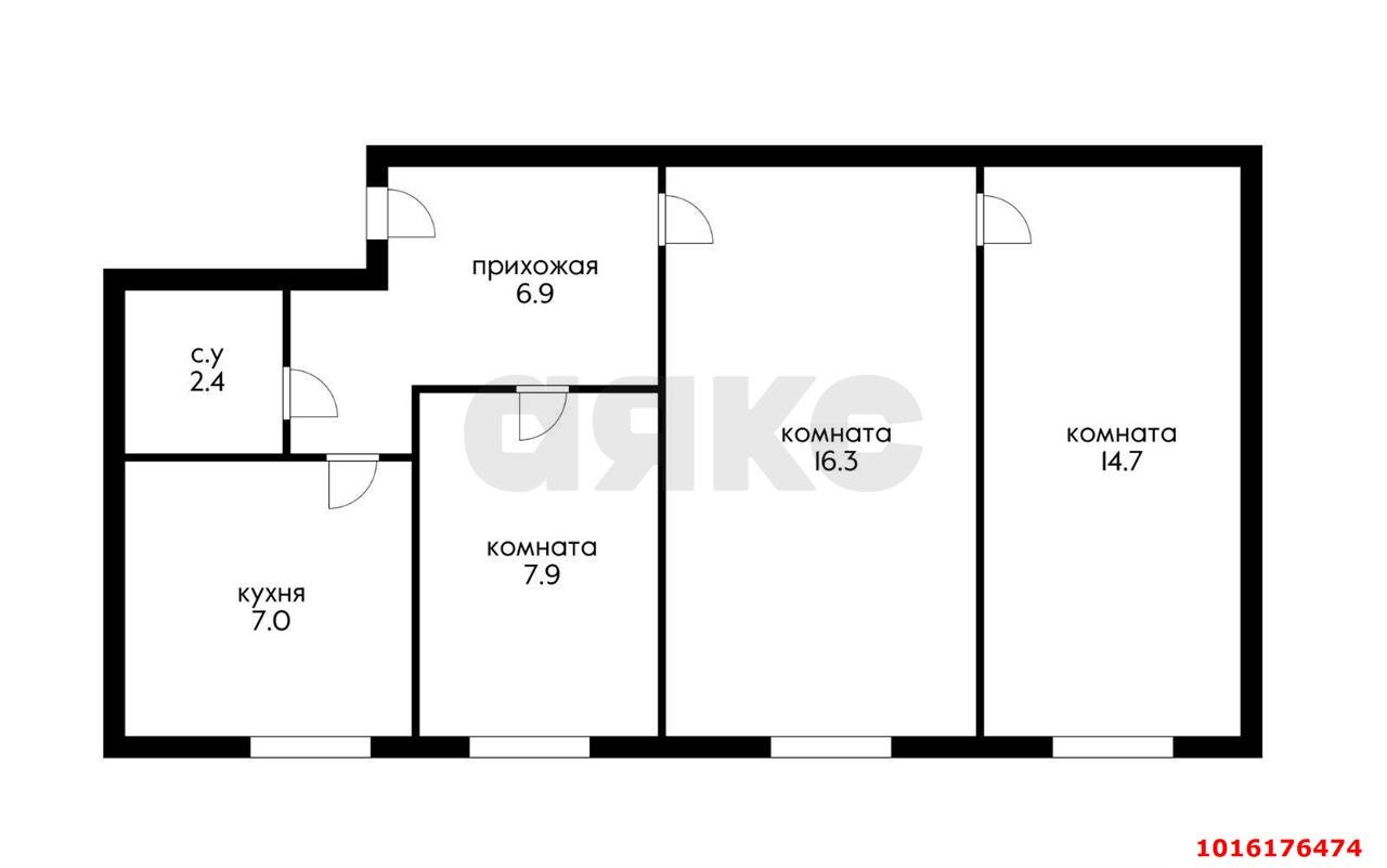 Фото №7: 3-комнатная квартира 55 м² - Старонижестеблиевская, ул. Кубанская, 27