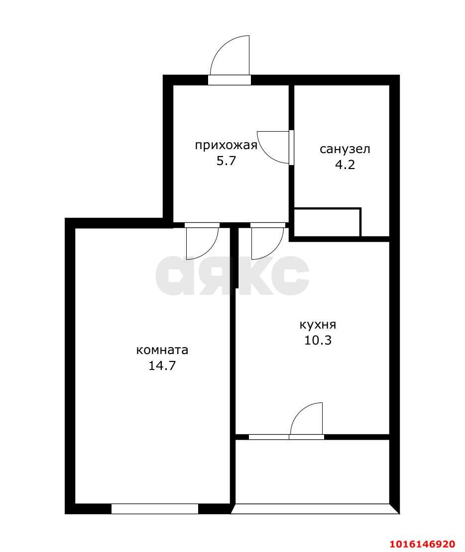 Фото №3: 1-комнатная квартира 37 м² - Знаменский, Карасунский внутригородской округ, мкр. Родные Просторы, ул. Природная, 10Бк9