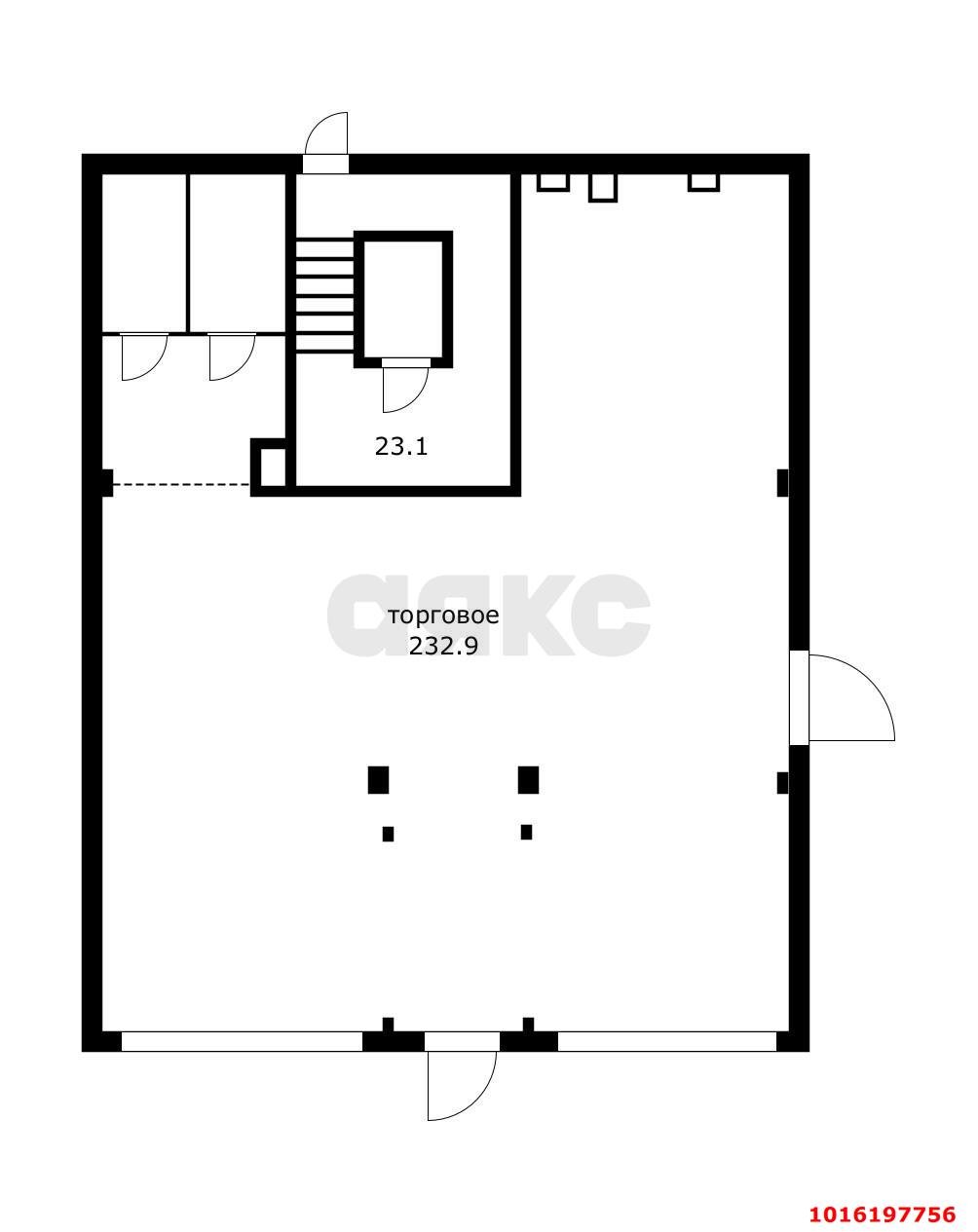 Фото №2: Коммерция 232 м² - Краснодар, Музыкальный, Прикубанский внутригородской округ, Завод Радиоизмерительных Приборов, мкр. имени Петра Метальникова, ул. Московская, 152