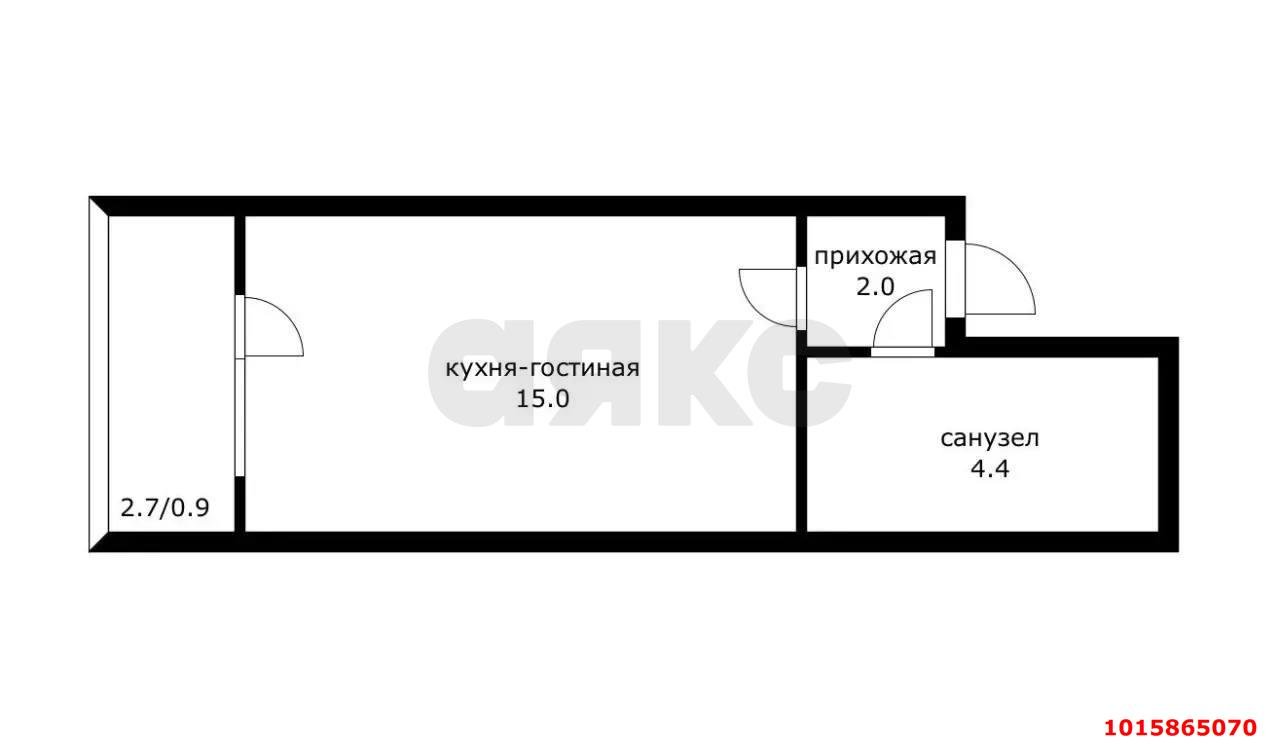 Фото №9: Студия 24 м² - Краснодар, мкр. Прикубанский внутригородской округ, ул. Почтовое отделение 73, 73