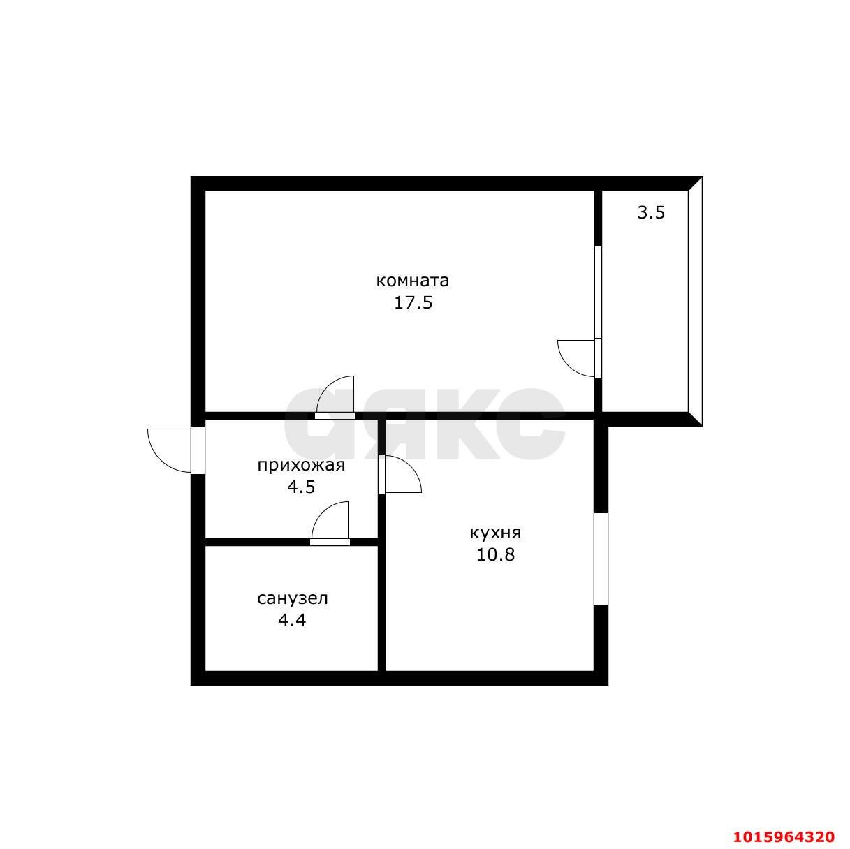 Фото №6: 1-комнатная квартира 41 м² - Краснодар, Прикубанский внутригородской округ, Завод Радиоизмерительных Приборов, п. Калинино, пер. Гаражный, 12/4