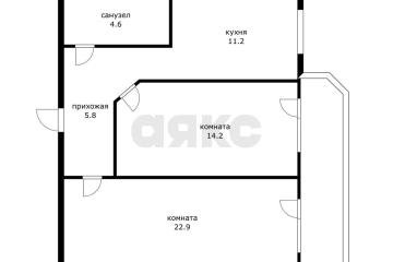 Фото №2: 2-комнатная квартира 58 м² - Краснодар, мкр. Музыкальный, ул. Российская, 267/6А