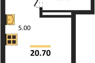 Фото №1: Студия 20 м² - Краснодар, мкр. Прикубанский внутригородской округ, 