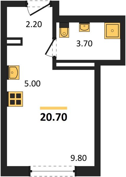 Фото №1: Студия 20 м² - Краснодар, мкр. Прикубанский внутригородской округ