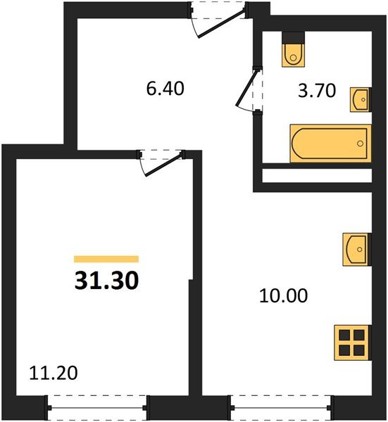 Фото №1: 1-комнатная квартира 31 м² - Краснодар, мкр. Прикубанский внутригородской округ