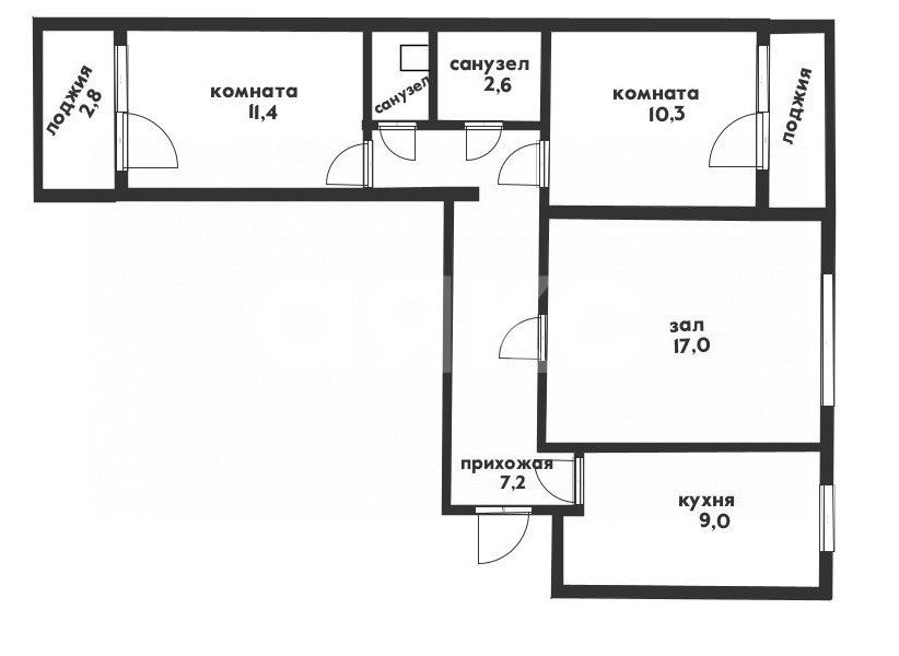 Фото №18: 3-комнатная квартира 62 м² - Геленджик, Толстый Мыс, мкр. Толстый Мыс, ул. Леселидзе, 8