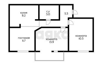 Фото №4: 2-комнатная квартира 53 м² - Краснодар, мкр. Центральный, ул. Хакурате, 12