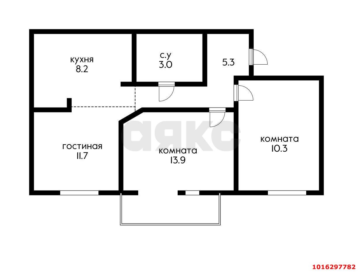 Фото №4: 2-комнатная квартира 53 м² - Краснодар, ул. Хакурате, 12