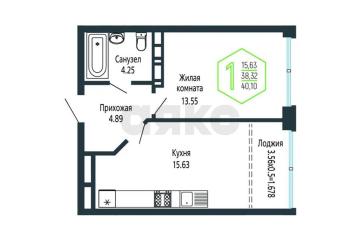 Фото №5: 1-комнатная квартира 40 м² - Краснодар, мкр. Черёмушки, ул. Обрывная, 132/1к5