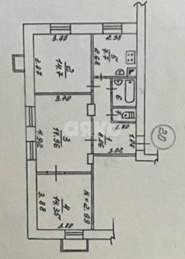 Фото №21: 3-комнатная квартира 67 м² - Мариуполь, Левобережный, 3-й участок, Левобережный, мкр. 3-й участок, пр-кт Победы