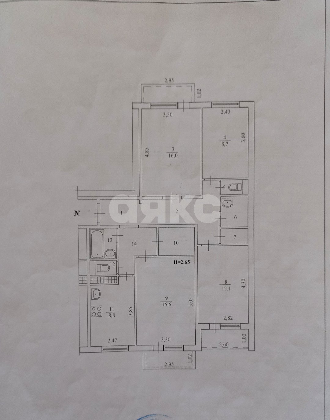 Фото №23: 4-комнатная квартира <span class="whitespace-nowrap">92 м²</span>, <span class="whitespace-nowrap">9/9 эт.</span> - Волгоград, р. Краснооктябрьский, ул. Богунская, 10А