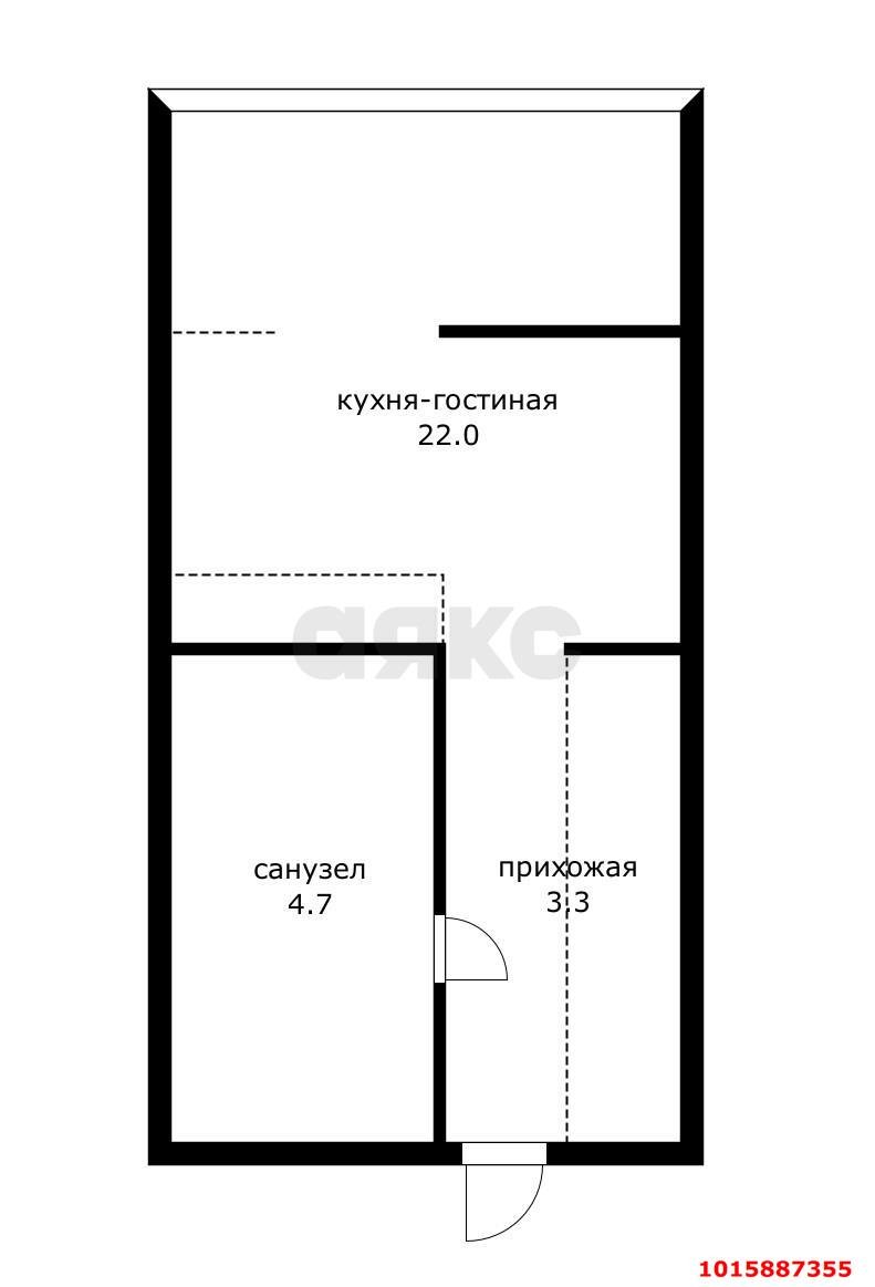 Фото №13: Студия 30 м² - Знаменский, Карасунский внутригородской округ, мкр. Родные Просторы, ул. Природная, 10Бк7