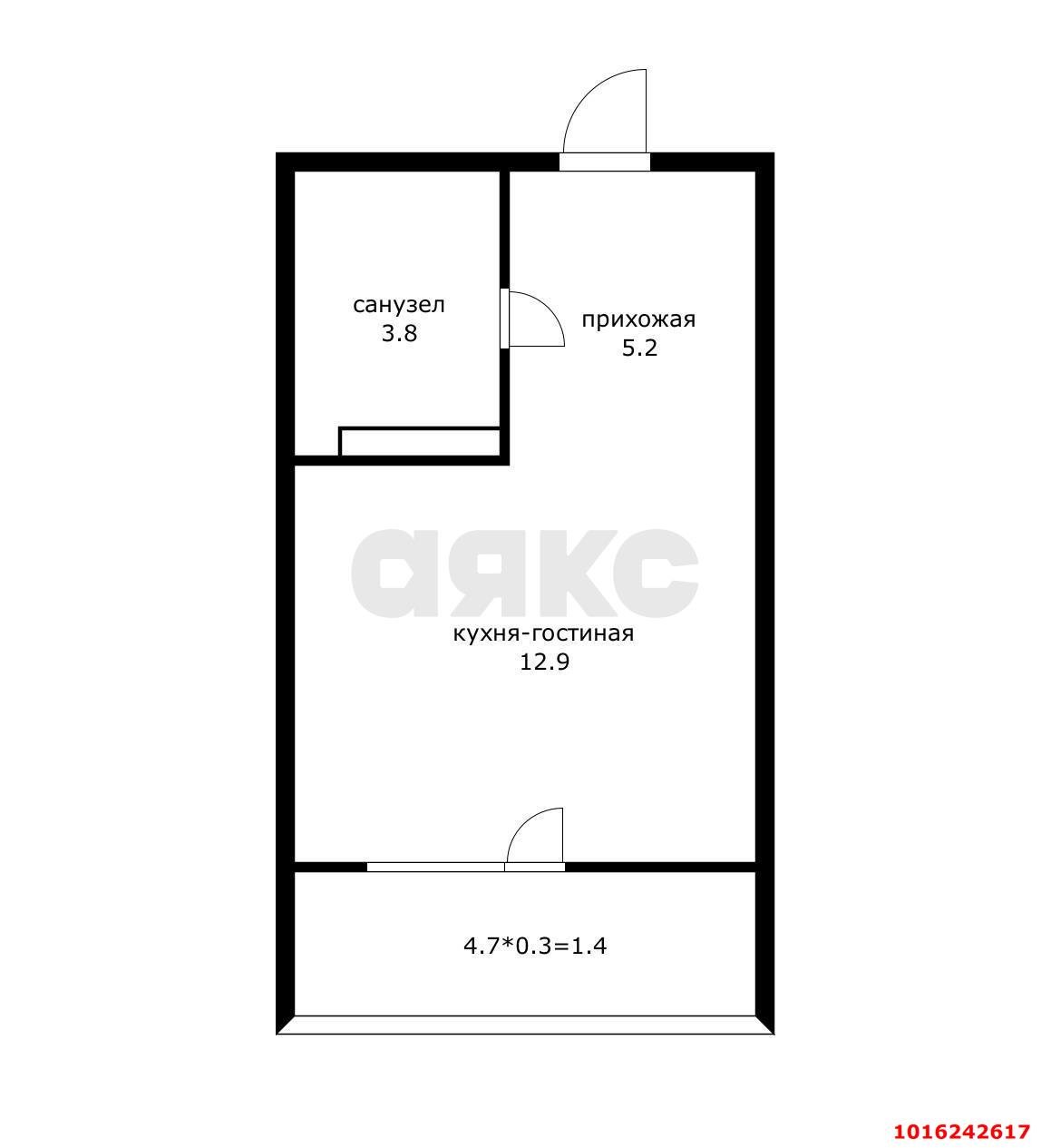 Фото №4: Студия 23 м² - Краснодар, Прикубанский внутригородской округ, мкр. жилой комплекс Лето, ул. имени Генерала Корнилова, 1к1