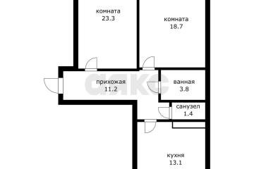 Фото №5: 2-комнатная квартира 75 м² - Краснодар, мкр. Восточно-Кругликовский, ул. Восточно-Кругликовская, 46/Б