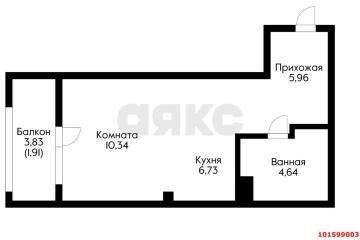 Фото №2: Студия 29 м² - Краснодар, мкр. жилой комплекс Новелла, ул. Питерская, 40к1