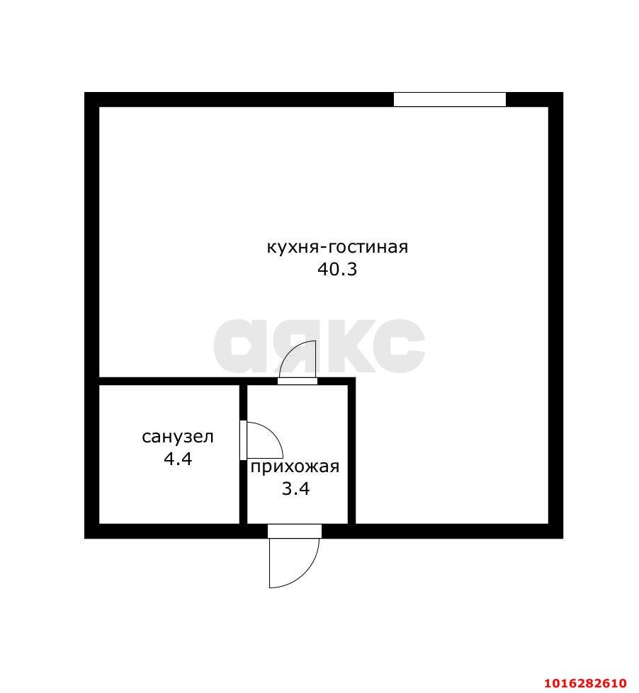 Фото №7: Студия 48 м² - Краснодар, Прикубанский внутригородской округ, Завод Радиоизмерительных Приборов, п. Калинино, ул. Сергиевская, 51