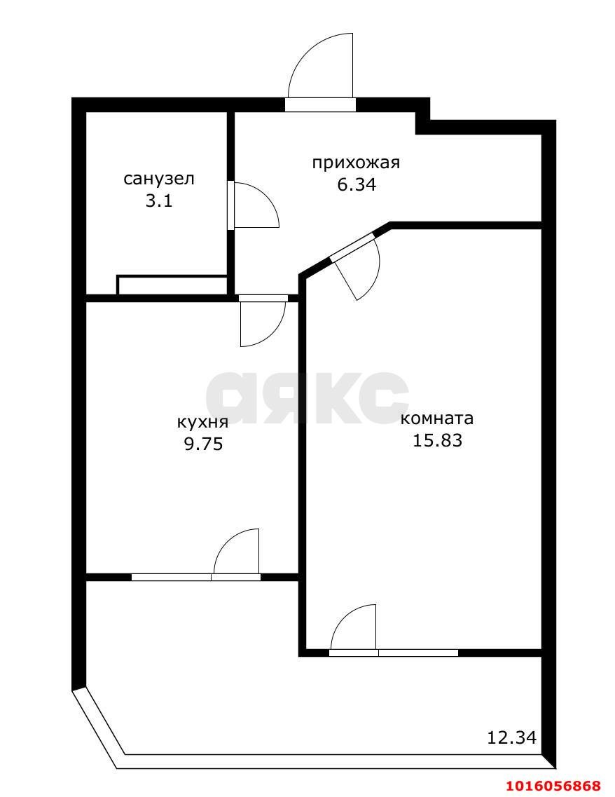 Фото №6: 1-комнатная квартира 47 м² - Краснодар, Прикубанский внутригородской округ, жилой комплекс Приоритет, жилой комплекс Мозаика, ж/м имени Демьяна Бедного, ул. Степная, 1/1
