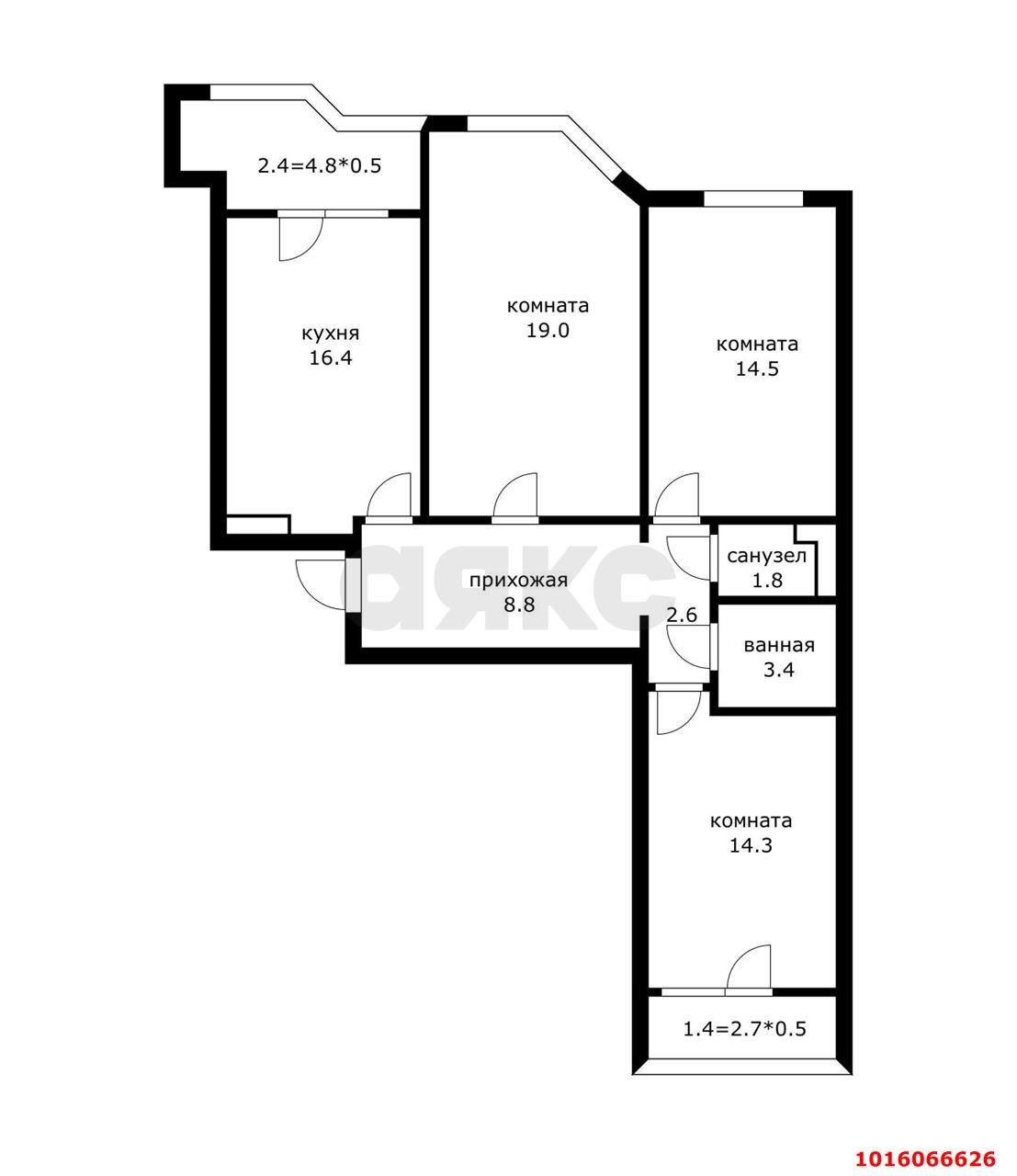 Фото №17: 3-комнатная квартира 80 м² - Краснодар, ЖК Lime, Прикубанский внутригородской округ, Завод Радиоизмерительных Приборов, п. Калинино, ул. 2-я Российская, 162