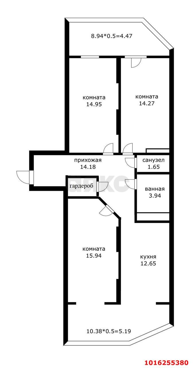Фото №18: 3-комнатная квартира 95 м² - Краснодар, жилой комплекс Победа-2, Прикубанский внутригородской округ, Завод Радиоизмерительных Приборов, мкр. имени Петра Метальникова, ул. Цезаря Куникова, 35