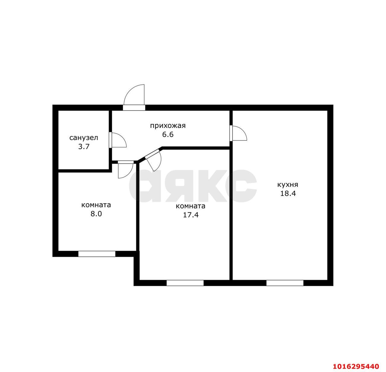 Фото №14: 2-комнатная квартира 54 м² - Краснодар, Прикубанский внутригородской округ, мкр. ЖК Прованс, ул. Генерала Петрова, 25
