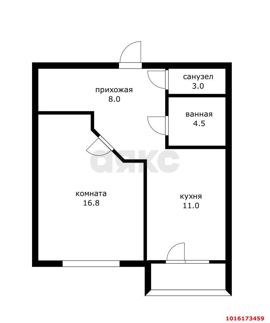 Фото №10: 2-комнатная квартира 43 м² - Краснодар, Прикубанский внутригородской округ, мкр. жилой комплекс Италия, ул. Веронская, 20