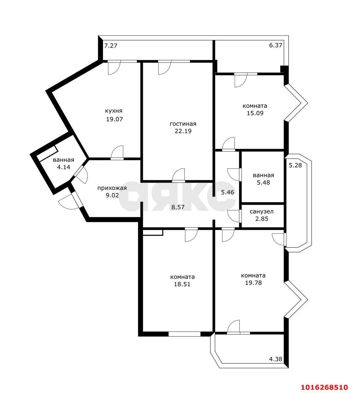 Фото №21: 4-комнатная квартира 150 м² - Краснодар, Западный внутригородской округ, мкр. Центральный, ул. Кубанская набережная, 31/1