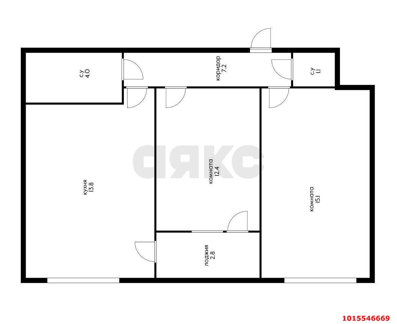 Фото №17: 2-комнатная квартира 53 м² - Краснодар, Военный городок № 109, Прикубанский внутригородской округ, мкр. жилой комплекс Самолёт, ул. Западный Обход, 39/2к1