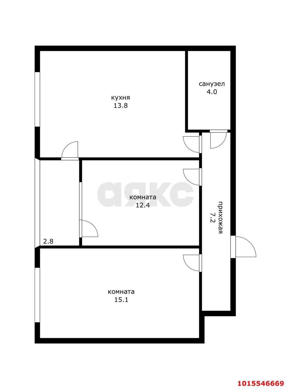 Фото №17: 2-комнатная квартира 53 м² - Краснодар, Военный городок № 109, Прикубанский внутригородской округ, мкр. жилой комплекс Самолёт, ул. Западный Обход, 39/2к1