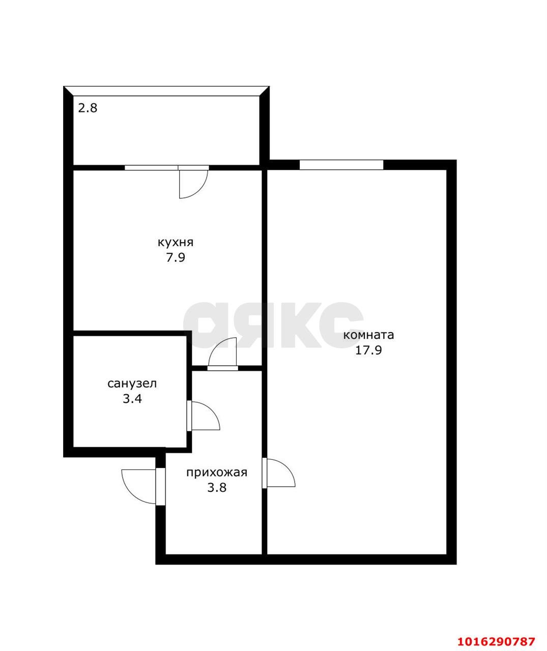 Фото №8: 1-комнатная квартира 33 м² - Южный, ул. Северная, 30/4А