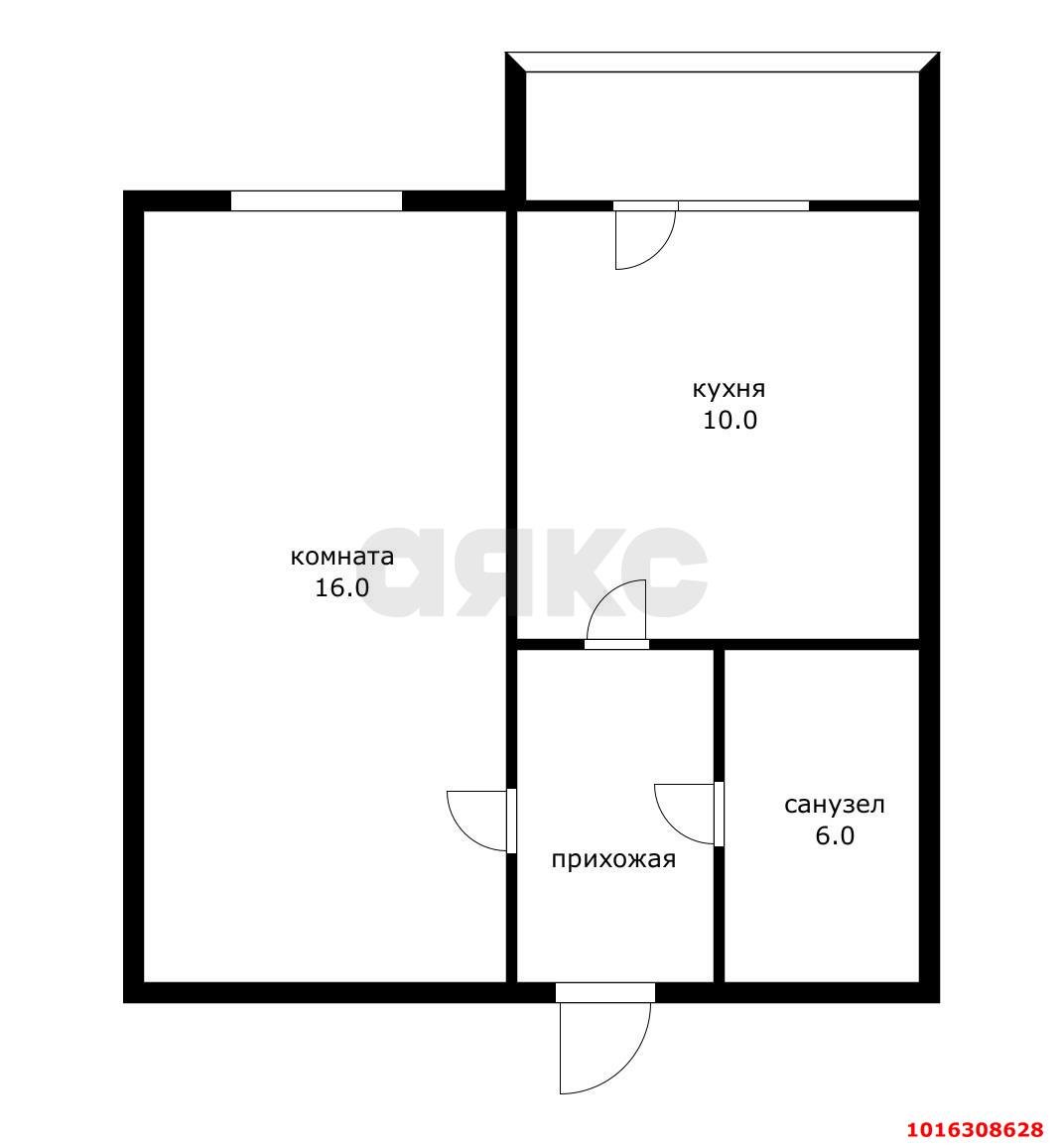 Фото №7: 1-комнатная квартира 34 м² - Краснодар, мкр. Прикубанский внутригородской округ, ул. им. Сорока А.М., 4/1