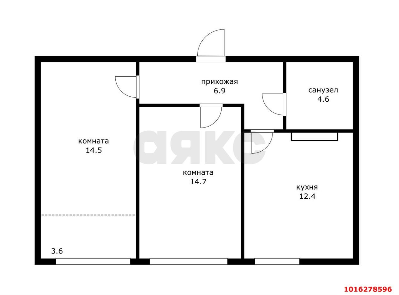 Фото №15: 2-комнатная квартира 56 м² - Краснодар, Центральный внутригородской округ, мкр. Черёмушки, ул. Обрывная, 132/1к10